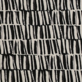 Viscose - Linnen | Swafing - Silas - Black - White