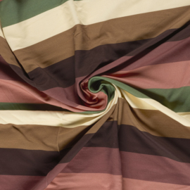 French Terry - Stripes - Green Pink Sand