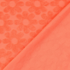 Stretch Badstof - Bloemen Retro - Orange