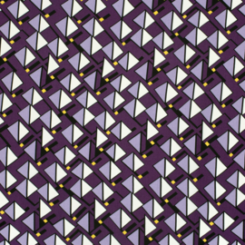 Viscose Poplin - Abstract  - Purple