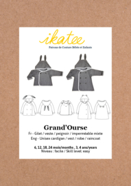 Ikatee Pattern | Grand'Ourse cardigan - Baby 6M/4Y