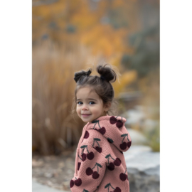 Verhees Textiles - Teddy - Cherries   - Ecru
