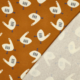 Verhees  - Ribjersey Organic - Jennifer Bouron   - Geese - Ochre