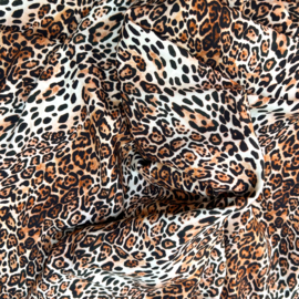 Deadstock -  Viscose - Leopard   - Brown