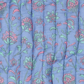 Verhees Textiles - Stepped - Quilted - Flowers   - Double Sided -  Flowers   - Lavender
