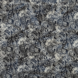 Katoen Print - Batik - Dark Navy 002