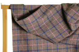 Atelier Jupe - Dark Checked Cotton Mix - Blue