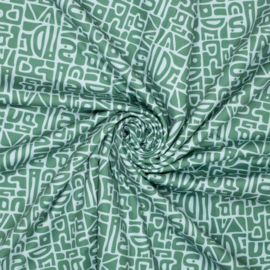 Lycra Yoga - Abstract   - Green
