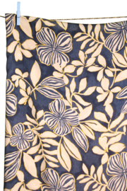 Atelier Jupe - Viscose - Flowers - Jeansblue Beige