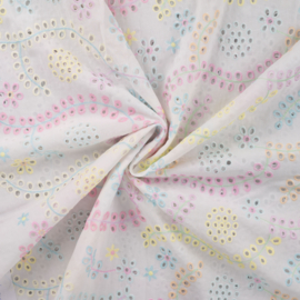 Qjutie - Cotton Embroidery   - Multicolor