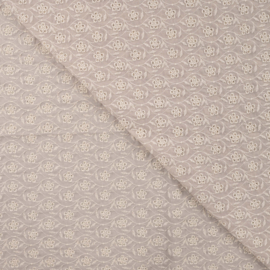 Katoen Broderie Melange - Jenny - Sand