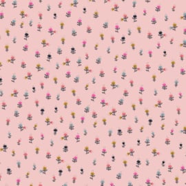 Tricot print | Neon Sweet Flowers - Pink