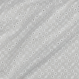 Broderie - 2 sided Border - Flowers -  Off White 60001