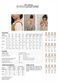 Notches - Kai  Paper Pattern - Kids jumpsuit , broek & overgooier