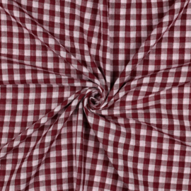Verhees Textiles - Double Gauze - Double Sided   - Checks  - Burgundy