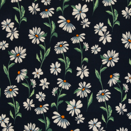 Swafing - Sizilien - Jersey Viscose - Flowers - Navy