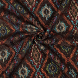 Gobelin Chenille  - Abstract - Brown