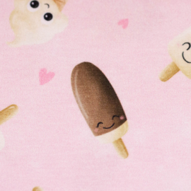 Swafing Tricot Jersey  - Too Cute to melt by mrs  Mint design - Pink