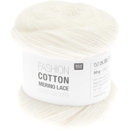 Rico Design - Fashion - Cotton Merino Lace - Solid Colors - Cream 001