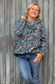 Swafing French Terry  - Holly -  Christmas - Dark Blue