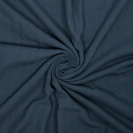 Woven Cotton Crepe  - Jeans Blue