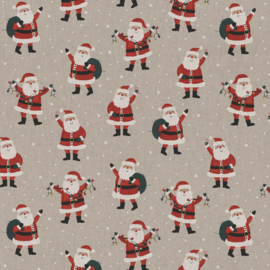 Decostof Linnenlook | Santa Greeting - Christmas