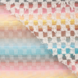 Jeans - Check - Light Blue - Ecru Pink Blue