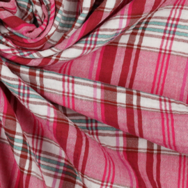 Verhees Textiles - Double Gauze Checks - Double Sided -  Pink