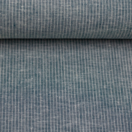 Swafing  - Linnen Katoen   -  Pencil Stripes   - Emerald 101747