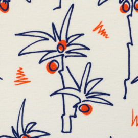Swafing - French Terry- Aloha - Palm Trees - Off White