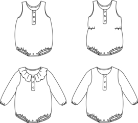 Ikatee | Sydney romper - Baby 1M/24M - Paper Sewing Pattern