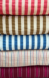 Katoen Seersucker - Stripes - Wine Bright Pink