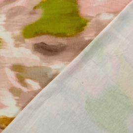 Verhees Textiles -Linnen Viscose  - Waves  - Soft Pink