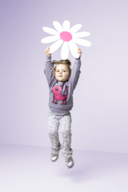 Qjutie - Ribprint   - Daisy  - Lavender