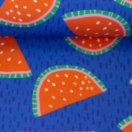 Swafing Katoen - Canvas Soepel   - Jumble & Zest by Bienvenido Colorido - Melon Blue