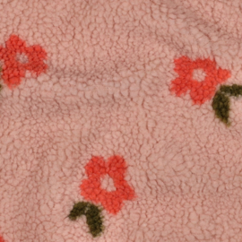 Verhees Textiles - Teddy - Flower    - Soft Pink
