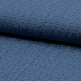 Viscose Unikleur - Gesmokt - Abby - Blue