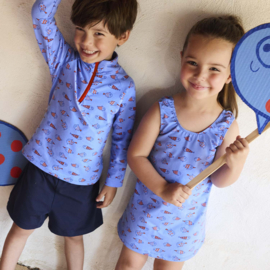 Katia Fabrics - Jersey Tricot - Fishes Blue