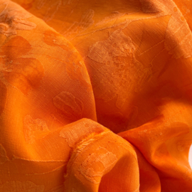 Bittoun - A la Ville - linnen Viscose  - Jacquard  - Flower - Orange 