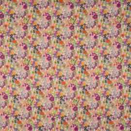 Katoen Print | Flowers | Lilac Orange 016