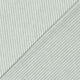 Linnen Katoen -Chambré - Streep  - Mint 022