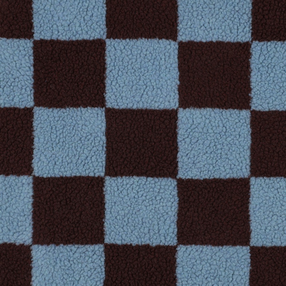 Verhees Textiles - Teddy - Checks   - Blue Bordeaux