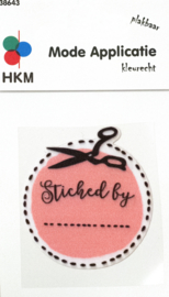 Strijkapplicatie | Stitched by ........  - Pink 38643