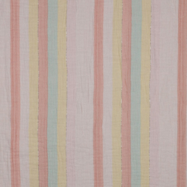 Verhees Textiles - Double Gauze - Stripes Lurex - Pastel Colors