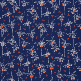 Swafing - French Terry   - Aloha - Palm Trees - Navy