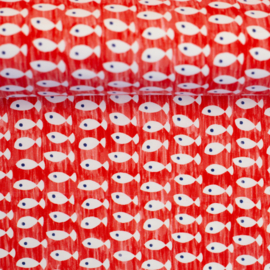 Swafing - Nautical - Jersey Tricot  - Fishes - Red