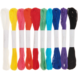 Rico Design - Borduurgaren Set - 10 Bosjes  - Rainbow Colors