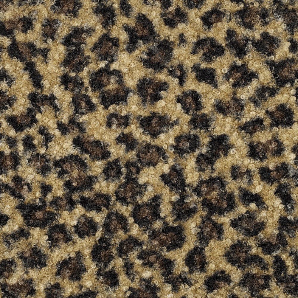 Verhees Textiles - Boucle  - Leopard Print   - Brown