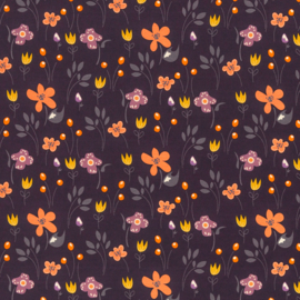 Swafing Tricot Print | Henry - Flowers - Violet