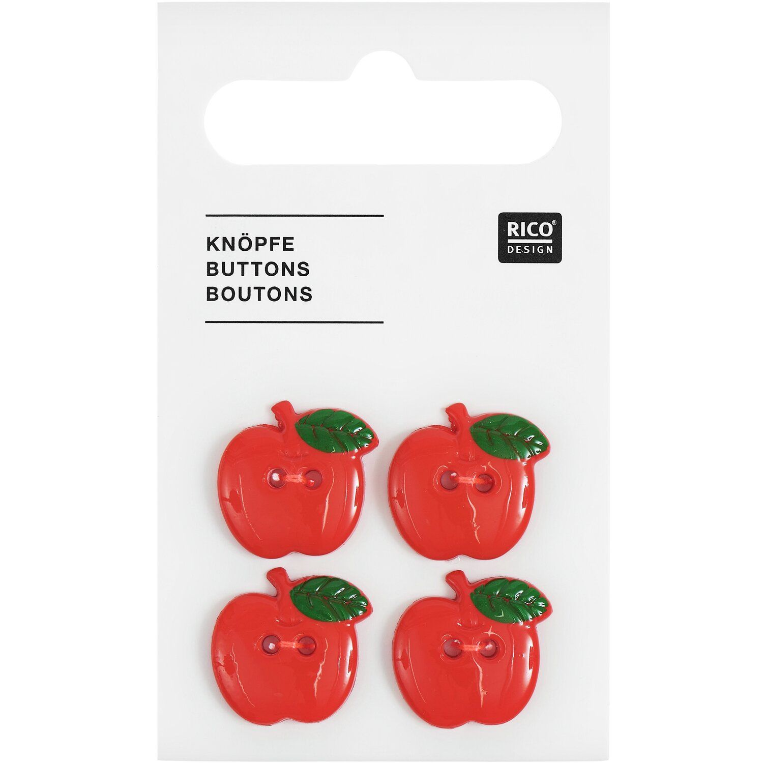 Rico Design - Buttons - Apple - Red